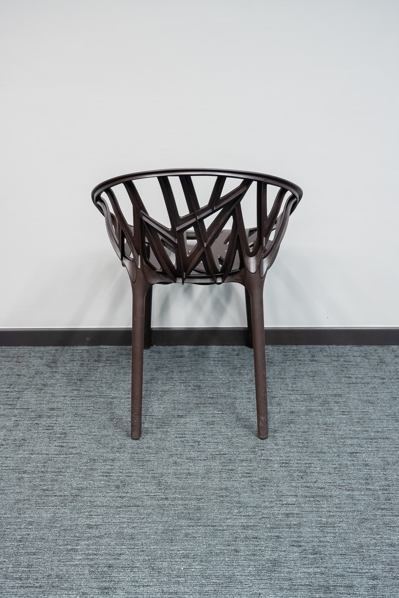 Brown plastic chair vine design-2