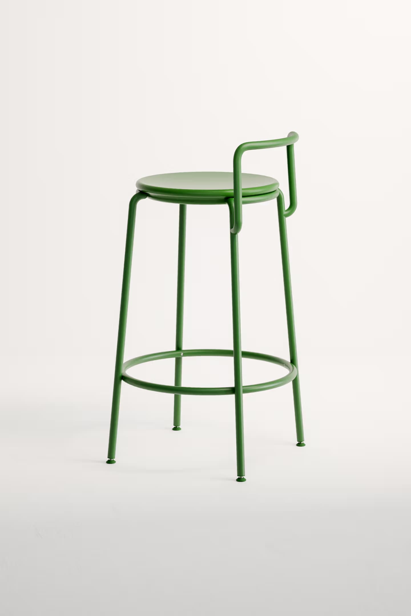 Groene metalen draaistoel