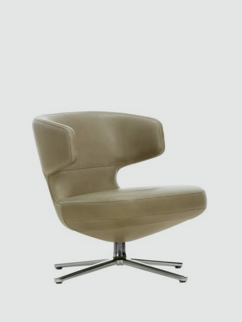 Vitra 80cm beige kunstleer tafel